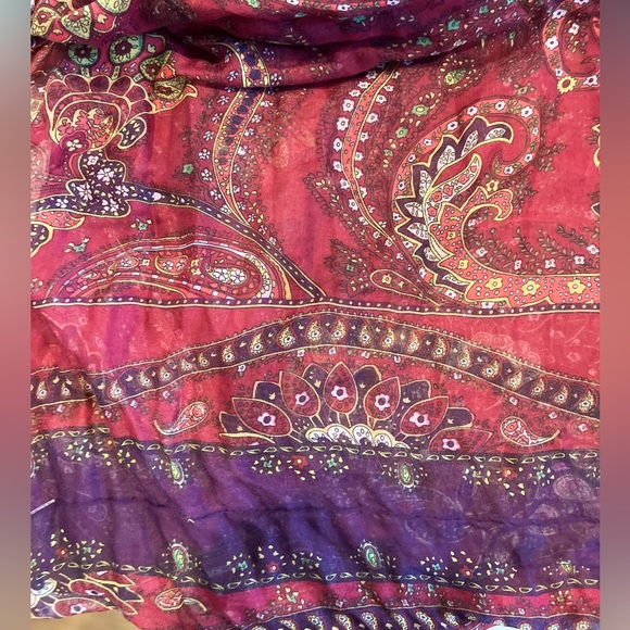 Plum Paisley Lightweight Infinity Scarf - Picture 4 of 4